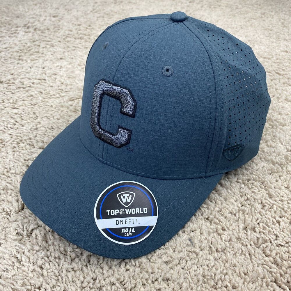 Clemson Tigers Top‎ Of World Hat Charcoal Embossed Icon C Logo M/L Flex Fit Cap